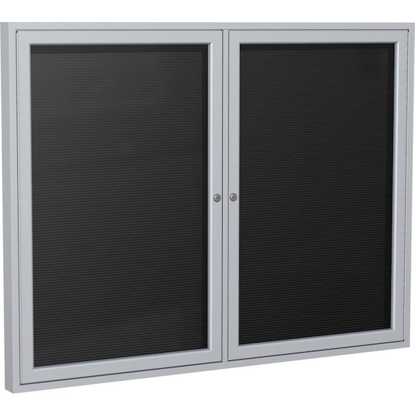 Ghent Enclosed Letter Board 36"x60", Satin PA23660BX-BK - main