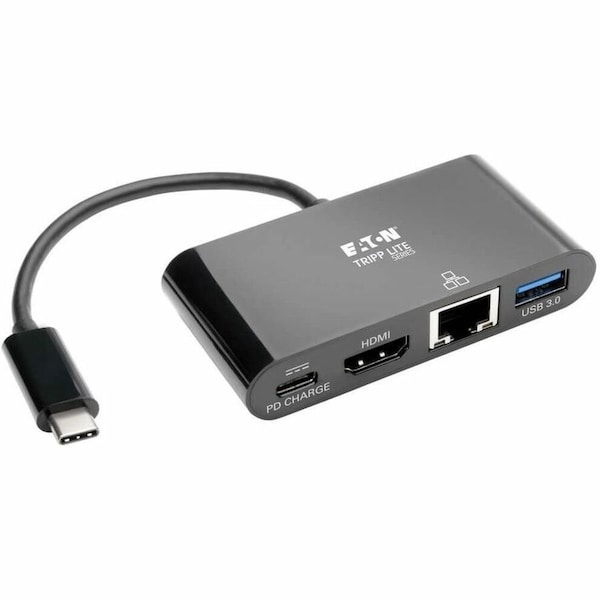 Tripp Lite USB C TO HDMI EXTERNAL VIDEO ADAPTER WITH USB-A HUB, USB-C PD CHARGING, & GIGABI U444-06N-HGUB-C - main