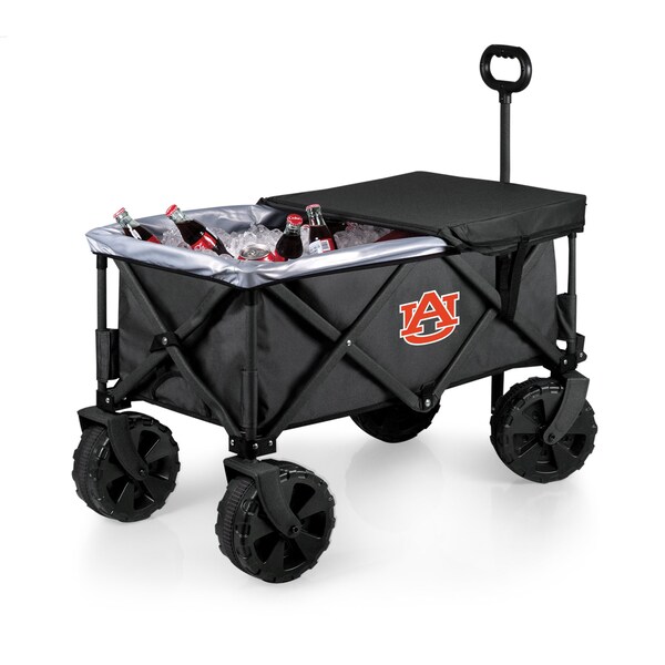 Picnic Time Family Of Brands NCAA Auburn Tigers Adventure Wagon Elite All-Terrain Folding Beach Wagon 741-85-679-044-0 - main