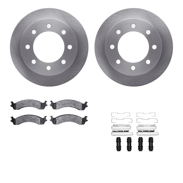Dynamic Friction Co DFC Brake Rotor- Heavy Duty Brake Pad includes Hardware 6412-40016 - main