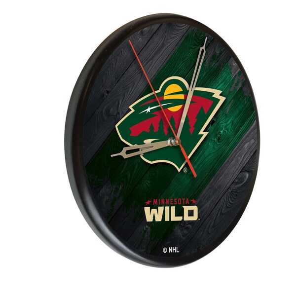 Holland Bar Stool Co Minnesota Wild 13" Solid Wood Clock WClkPBlkMinWld - main