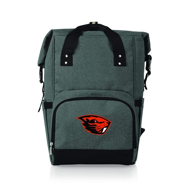 Picnic Time Family Of Brands NCAA Oregon State Beavers On The Go Roll-Top Backpack CoolerHeathered Gray 616-00-105-486-0 - main
