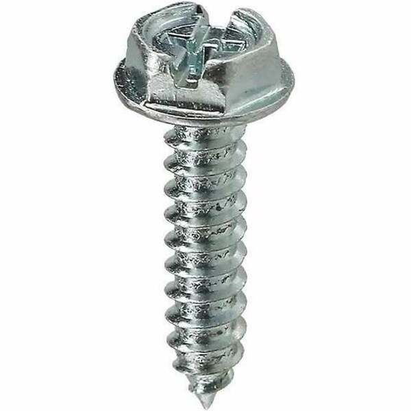 Dottie Sheet Metal Screw, #8 x 1-1/4 in, Zinc Plated Steel Flange Hex Head 100 PK HWSMS8114 - main