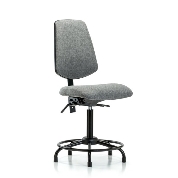 Blue Ridge Ergonomics Fab Med Bench Chair, Bk, RT, Glds, Gry, No Arms, 22" to 29" Height, Gray BR-FMBCH-MB-RT-T1-A0-RG-F44 - main