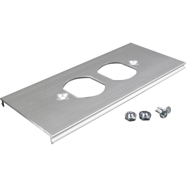 Wiremold Duplex Cover Plate, Gray, Aluminum AL3346D - main