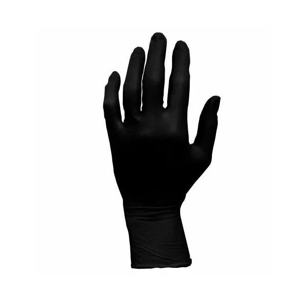 Safety Zone GrizzlyNite Disposable Exam Gloves, Nitrile, Powder Free, 5 mil, Black, S, Case of 1000 GL-N105FS - main