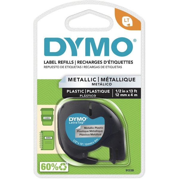 Dymo LetraTag Label Maker Tape Cartridge, Gray DYM91338 - main