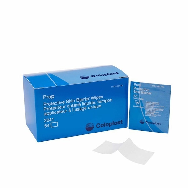 Coloplast Skin Barrier Wipe Prep 50 to 75% Strength Propan-2-ol Individual Packet NS, 2041, 648PK 170352_CS - main