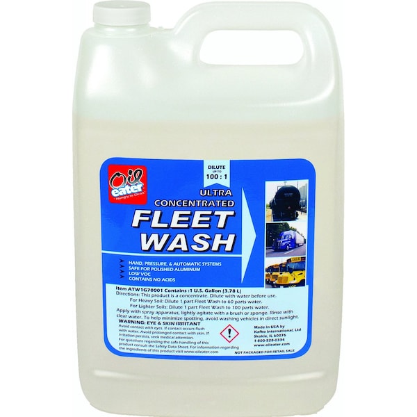 Oil Eater Fleet Wash Concentrate, Truck and Trailer Wash, 1 gal, Butyl-Free ATW1G70001 - main
