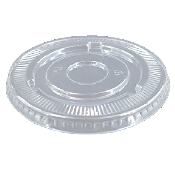 Rdi 98mm Clear PET Flat Lid no Slot 1000cs, 1000PK LID-PET-98FL - main