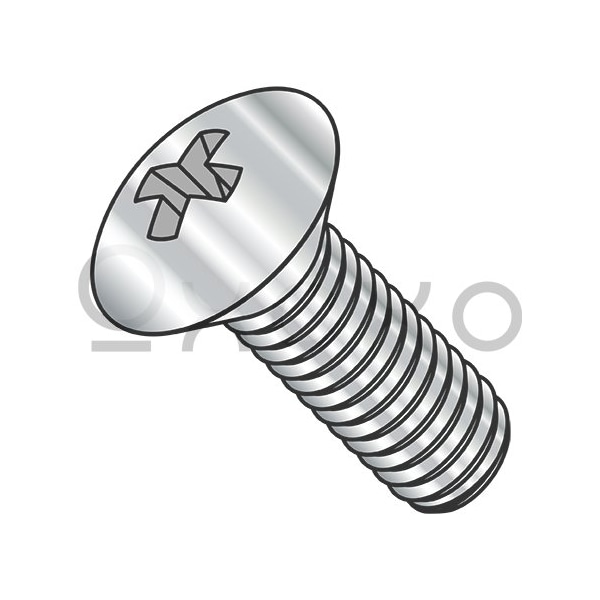 Oxoxo M4-0.7X20 Din 966 Metric Phillips Oval Machine Screw Full Thread A2 Stainless Steel, 4000PK 593148 - main