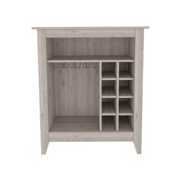 Homeroots Light Gray Bar Cart With Wine Storage 478380 - main