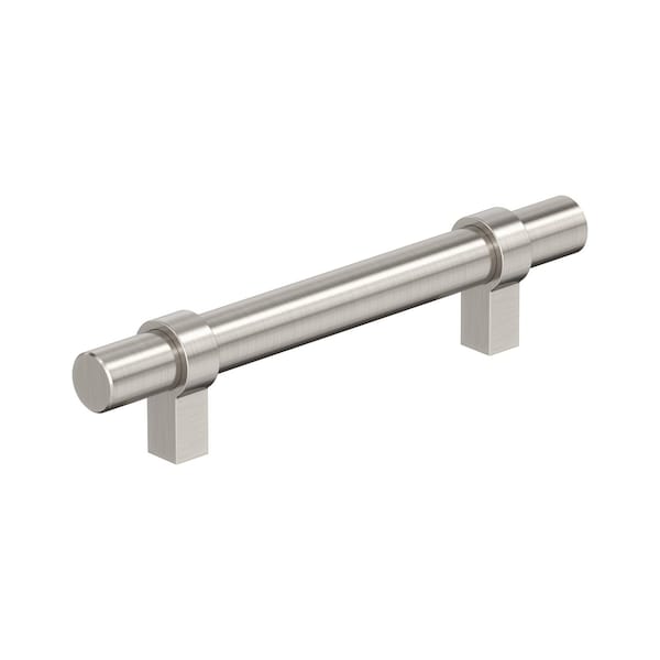 Amerock Central 3-3/4 inch (96mm) Center-to-Center Satin Nickel Cabinet Pull, 25PK 25VMP37161G10 - main