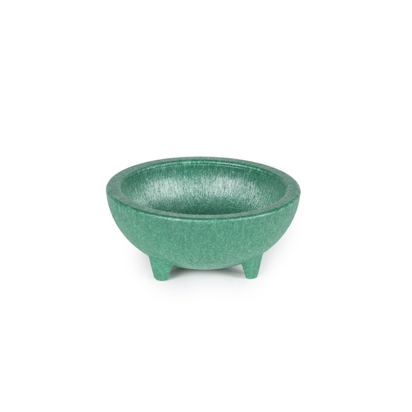 Hs 4 oz. Molcajete Chico, Salsa/Condiment Server, Green Chile, 24 each/case NHS1008GC - main