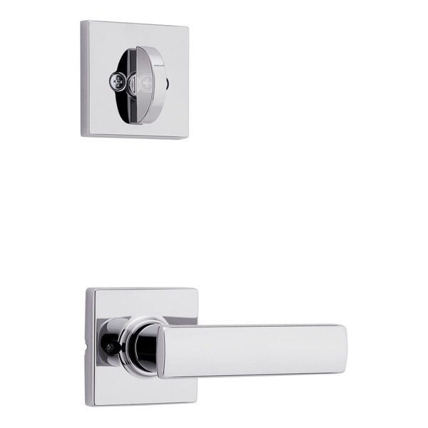 Kwikset Breton Lever with Square Rose Interior Single Cylinder Handleset Trim for Both 800 and 687 966BRNLSQT-26.UNIV - main