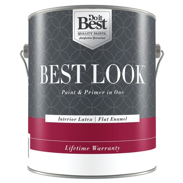 Do It Best Best Look Latex Premium Paint & Primer In One Flat Enamel Interior Wall Paint Ultra Wht 1 Gal. HW36W0700-16 - main