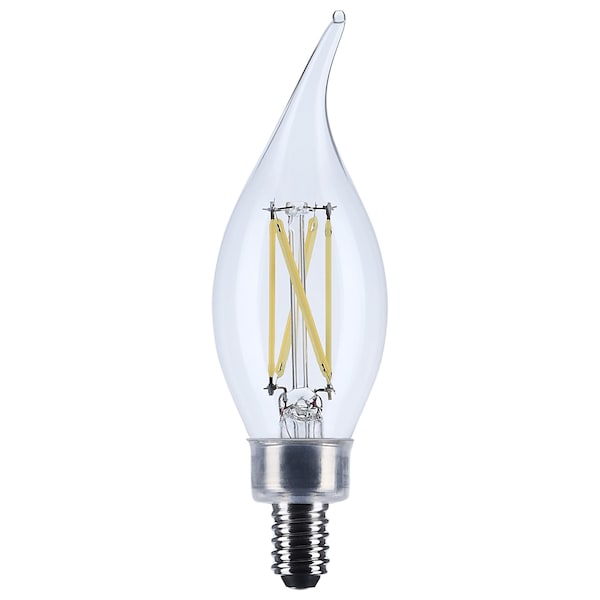 Satco 4 Watt CA10 LED Candelabra Base Clear 3500K CCT 120 Volt S12506 - main