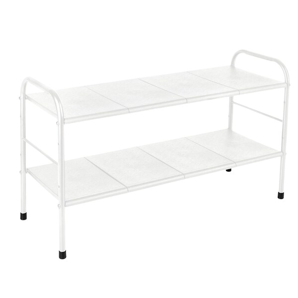Home-Complete Under Sink Organizer 2 Tier Adjustable Shelf Organizer with 8 Removable Panels Organizers & Storage 82-50702-WHT - main