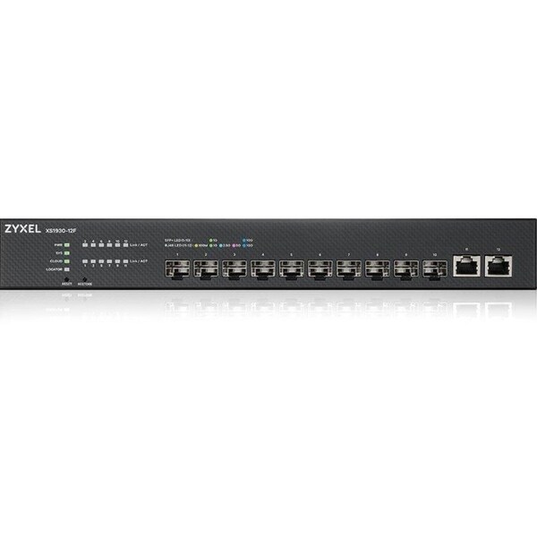 Zyxel 10-PORT SFP+ SMART MANAGED SWITCH W/2 10GBE UPLINK NEBULAFLEX XS1930-12F - main