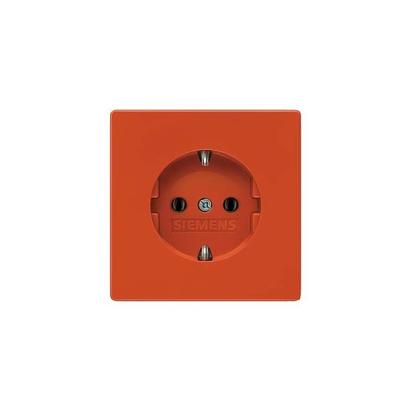 Siemens DELTA style, orange SCHUKO socket outlet 10/16 A, 250V with increased touch 5UB1836 - main