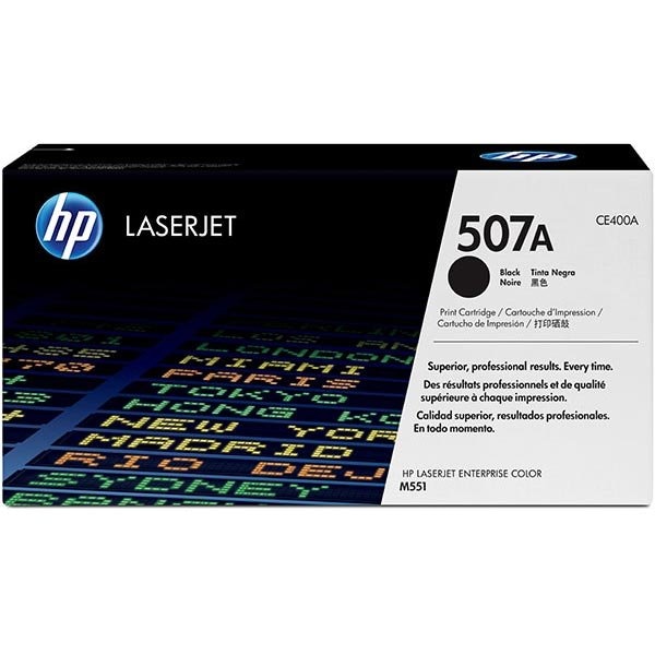 Hp 507A Black Original LaserJet Toner Cartridge, 5,500 Yield CE400A - main
