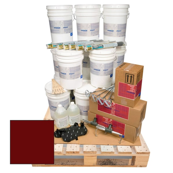 Armorpoxy Job On Pallet 3-Layer Epoxy System - 2,500 Sq Ft - Low VOC - Tile Red 110043 - main