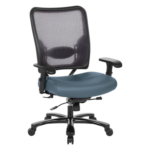 Space Seating 75 Series Big & Tall Double AirGrid Back and Fabric Seat Chair, Dillon Blue 75-7A773-R105 - main