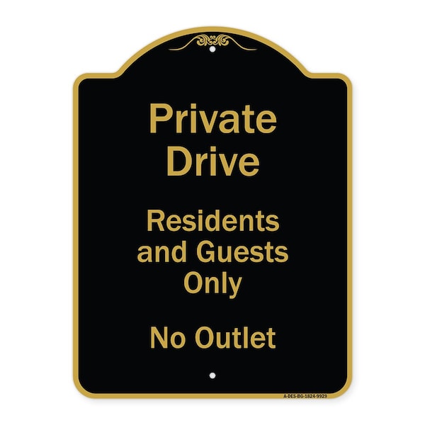 Signmission Black & Gold, 18 Inch x 24 Inch, Heavy Gauge Aluminum A-DES-BG-1824-9929 - main