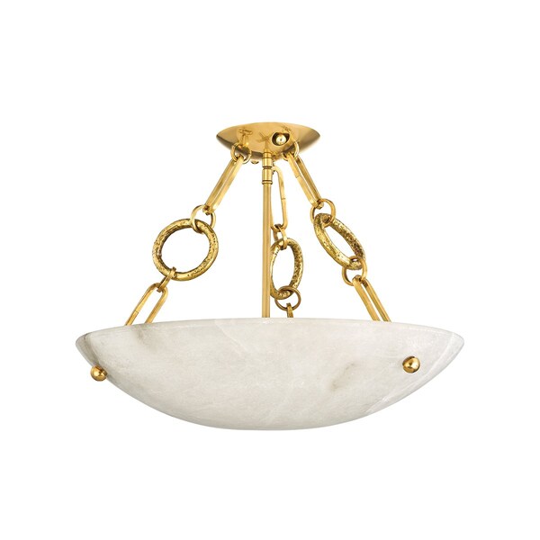 Corbett Lighting Yadira 4 Light Semi Flush 18 In. Vintage Brass 420-04-VB - main