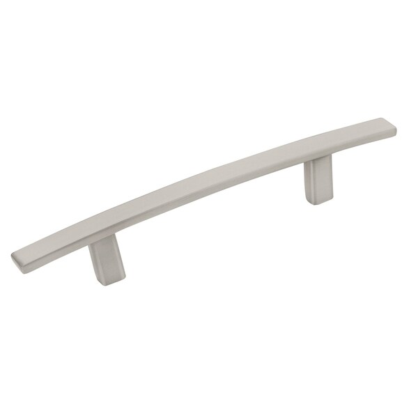 Amerock Cyprus 3-3/4 inch (96mm) Center-to-Center Satin Nickel Cabinet Pull, 10PK 10VMP26203G10 - main