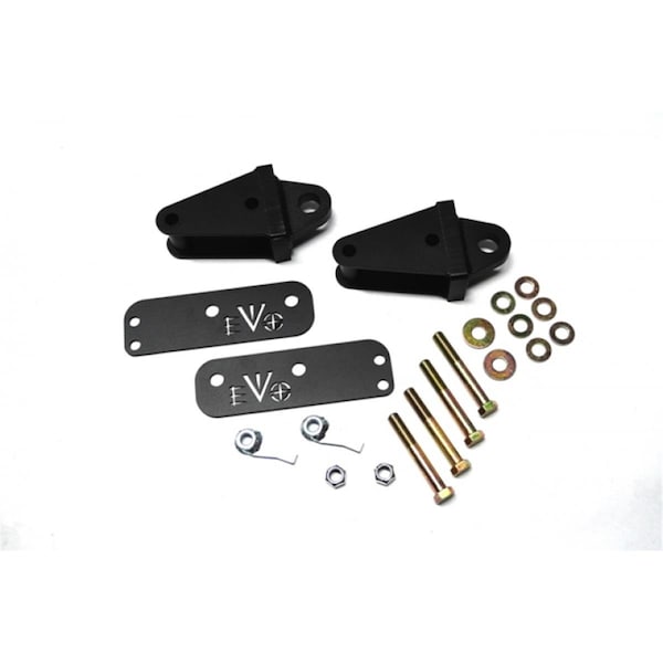 Evo Mfg Rear Bolt On D-Ring Mounts for 2018 Jeep Wrangler JK, Black EVOEVO-1083B - main