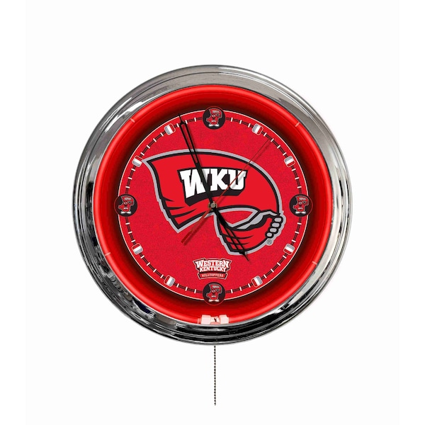 Holland Bar Stool Western Kentucky University 16 LED Wall Clock ClkL16 - main