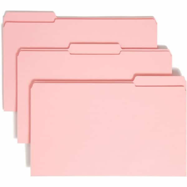 Smead File Folders, Pink, PK100 SMD17634 - main