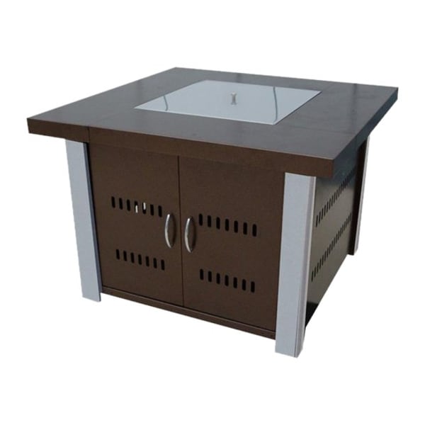 Hiland Outdoor Fire Pit in Hammered Bronze and Stainless Steel GS-F-PCSS - main