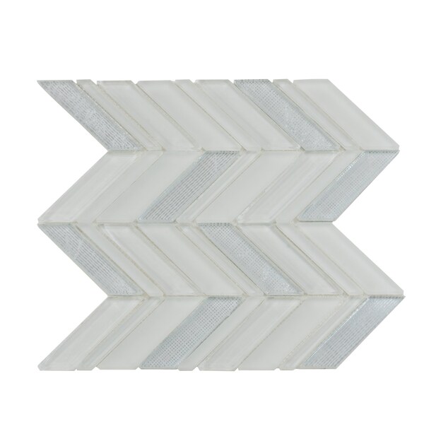 Apollo Tile White 10.4 in x 10.4 in Glass Glossy, Matte Floor and Wall Mosaic Tile 3.76 sqft/case, 5PK APLICL8810A - main