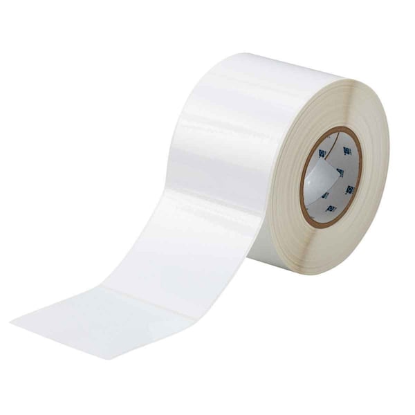 Brady Weather Resistant Polyester Outdoor Labels 4 in H x 4 in W White 1000/RL THT-161-8591-1-WT - main