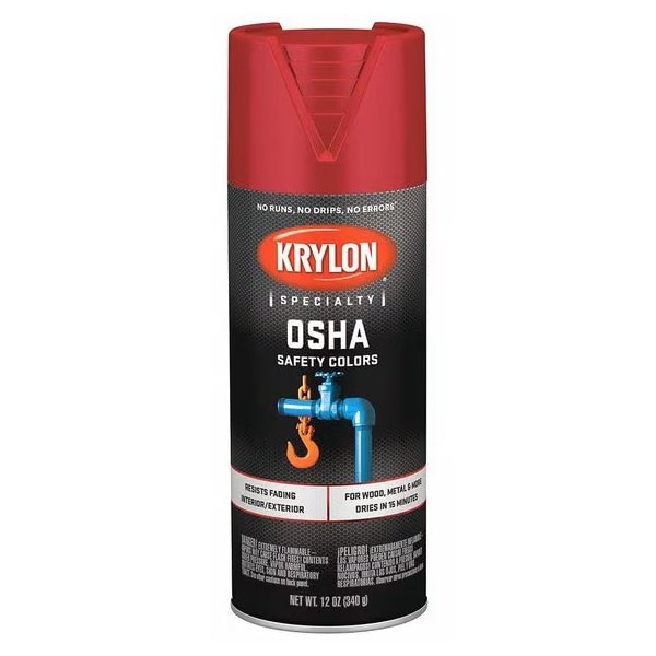 Osha 12 Oz Krylon 2116 Safety Red APWA Color Standard Spray Paint K02116777 - main