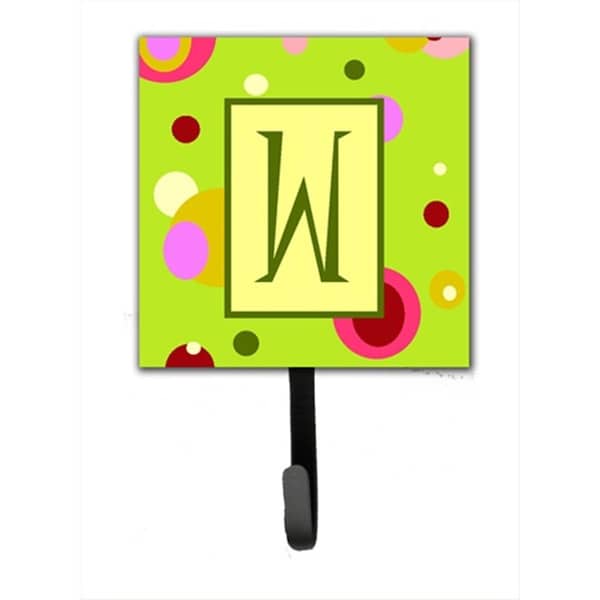 Carolines Treasures Letter W Initial Monogram - Green Leash Holder Or Key Hook CJ1010-WSH4 - main