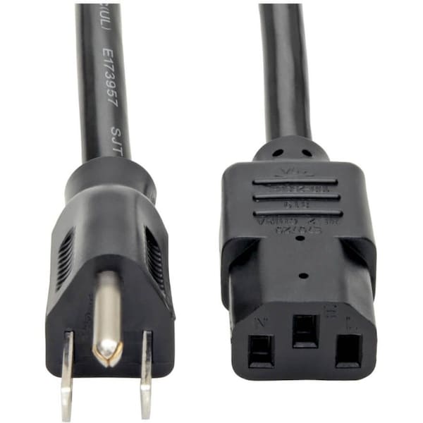Eaton Tripp Lite Series Computer Power Cord, NEMA 5-15P to C13 - Heavy-Duty, 15A, 125V, 14 AWG, 3 ft. P007-003 - main