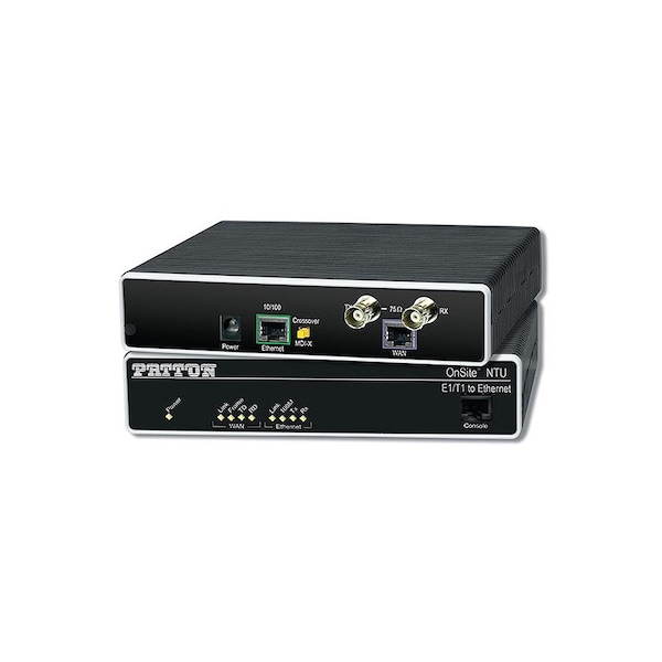 Patton T1/E1 to Ethernet NTU, RJ45/BNC WAN Interface, External 100-240VAC power supply 2701A/I/EUI - main