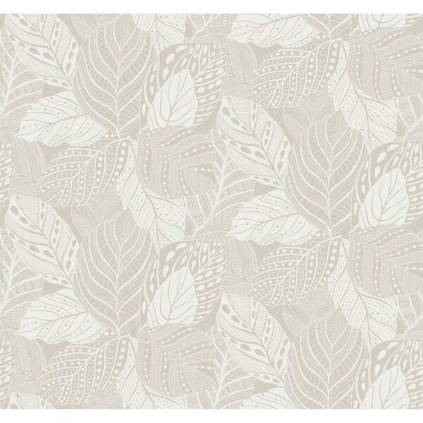 York Wallcoverings Vinca White Metallic Wallpaper GO8222 - main