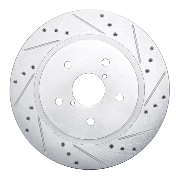 Dynamic Friction Co DFC Brake Rotor - Drilled and Slotted - Silver 631-13028R - main