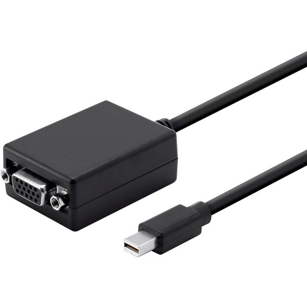 Monoprice Mini DisplayPort 1.1 to VGA Adapter, Black 12743 - main