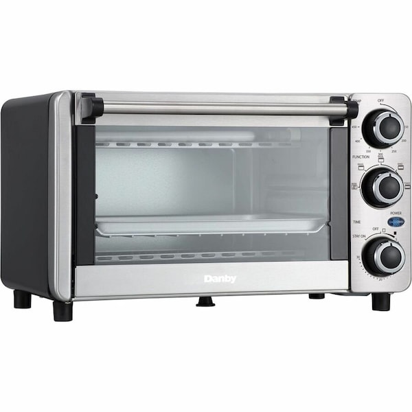 Danby Products Danby 4 Slice Countertop Toaster Oven, 0.4 Cu.Ft. Capacity, 1100 Watts DBTO0412BBSS - main