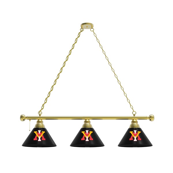 Holland Bar Stool Co Virginia Military Institute 3 Shade Billiard Light, Brass Fixture BL3BRVAMilI - main