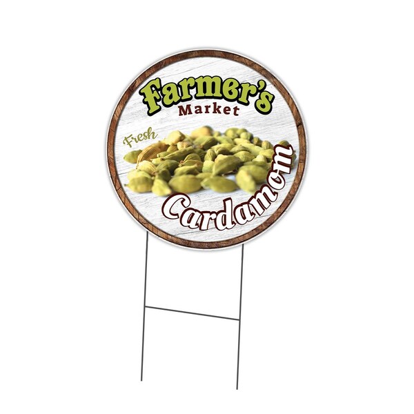 Signmission Farmers Market Cardamom Double Sided Corrugated Plastic Circle Yard Sign, C-16-CIR-DS-WS- Cardamom C-16-CIR-DS-WS- Cardamom - main
