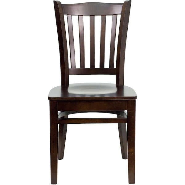 Flash Furniture Hercules Restaurant Chair, 17-1/2 in W 20-3/4" L 34-1/2" H, Fixed, Beech Wood Seat XU-DGW0008VRT-WAL-GG - main