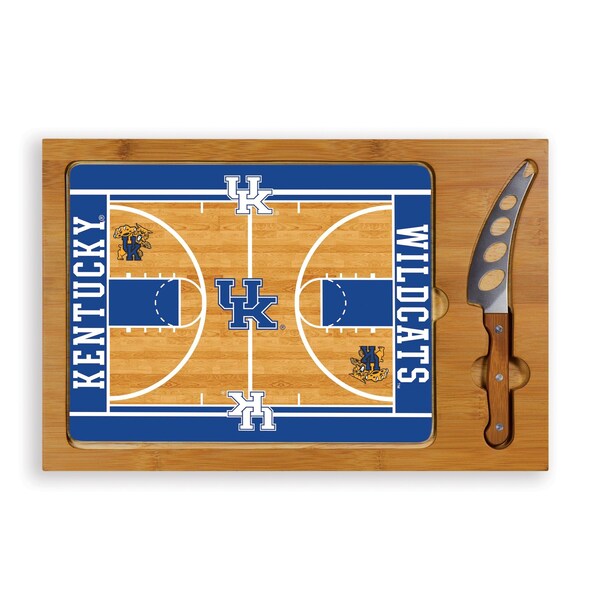 Picnic Time Family Of Brands NCAA Kentucky Wildcats Icon Glass Top Cutting Board & Knife Set 910-00-505-265-0 - main