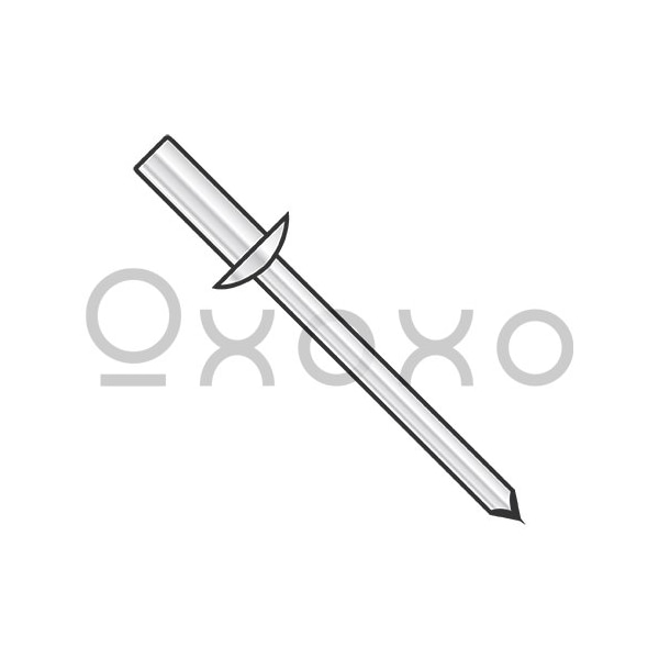 Oxoxo 3/16X.50-.62 Closed End Aluminum Rivet Aluminum Mandrel, 4000PK 445549 - main