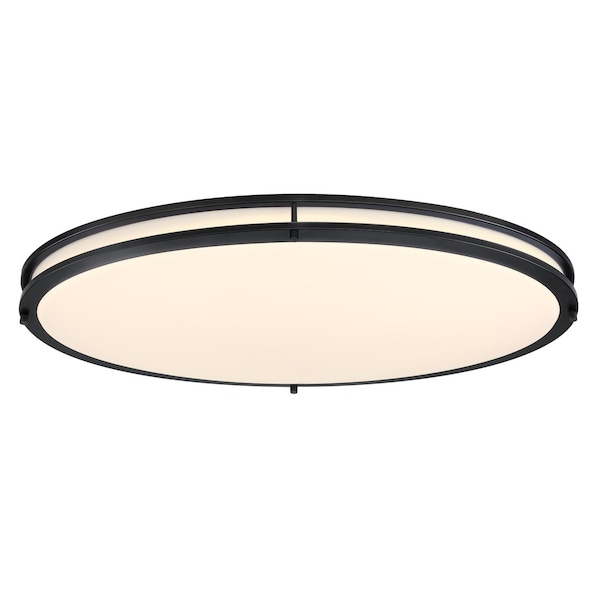Westinghouse Lauderdale 33in 40W LED Indoor Flush Mount, Color Temp Select, Matte Black, Frosted Acrylic 6136300 - main